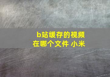 b站缓存的视频在哪个文件 小米